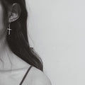Trendy Cross Earrings in Alloy - Simple Christian Design