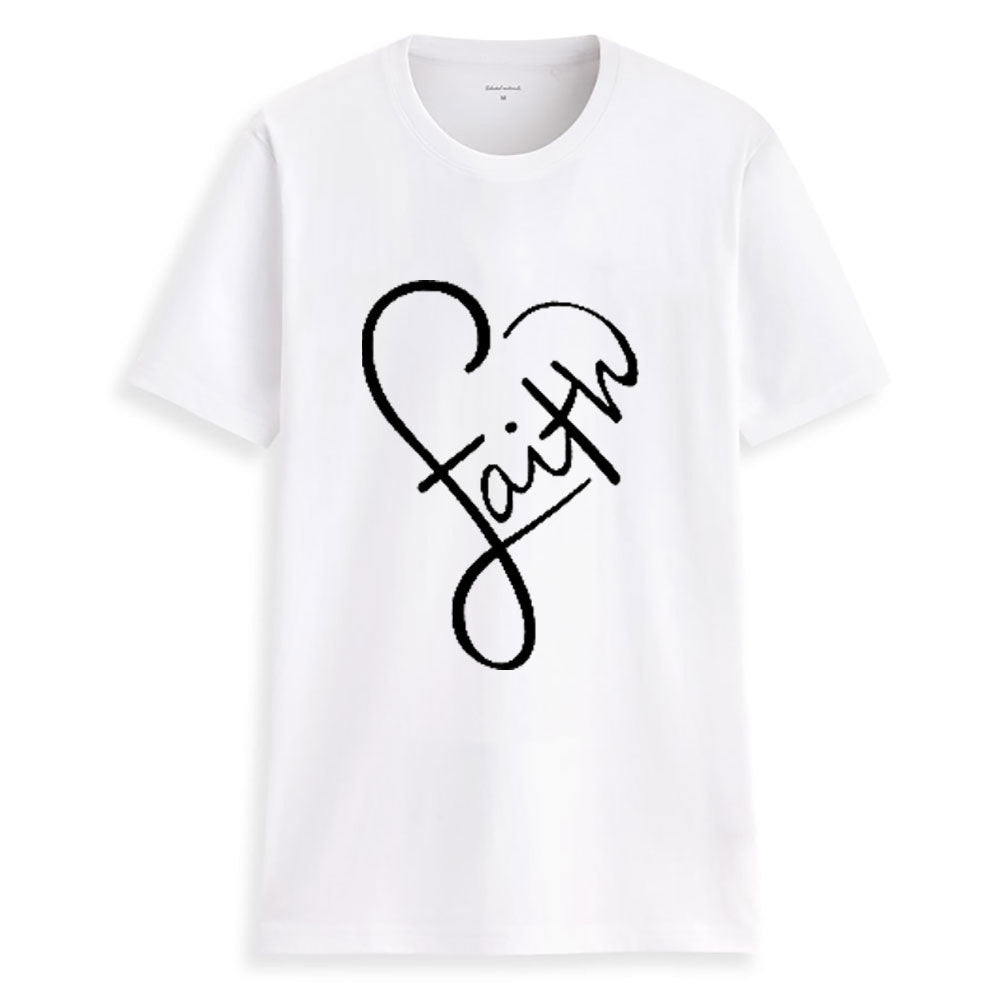 Women's Summer Fashion Cross Faith T-Shirt, Short Sleeve