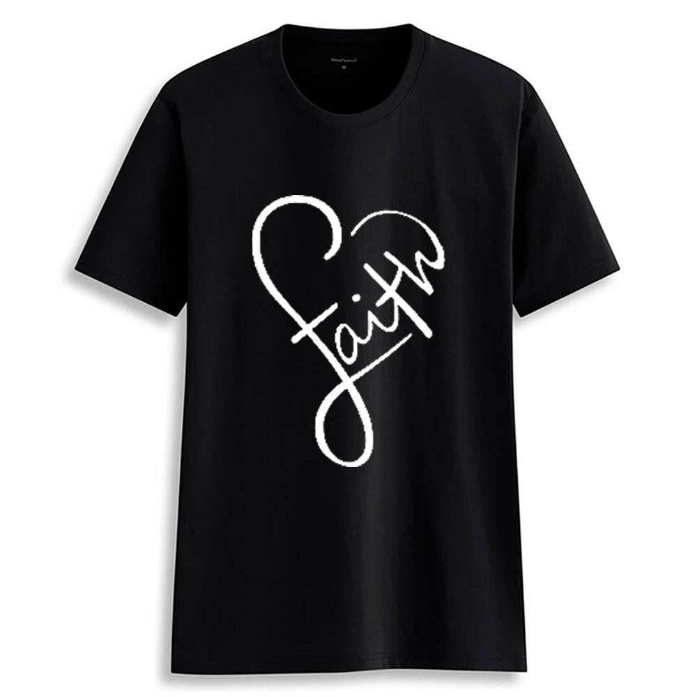 Women's Summer Fashion Cross Faith T-Shirt, Short Sleeve