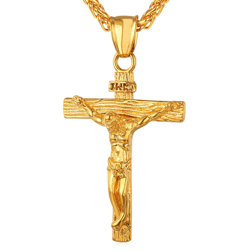 Vintage Cross Pendant Necklace for Men