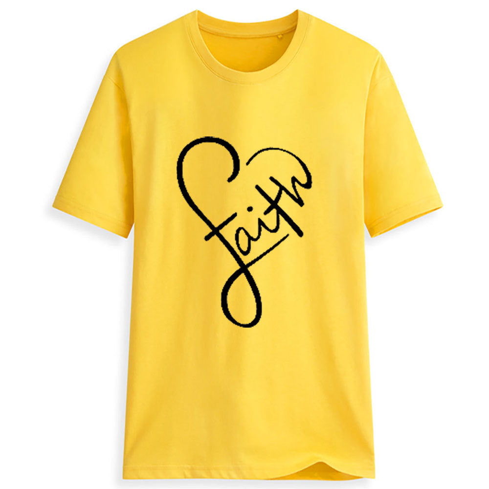 Women's Summer Fashion Cross Faith T-Shirt, Short Sleeve
