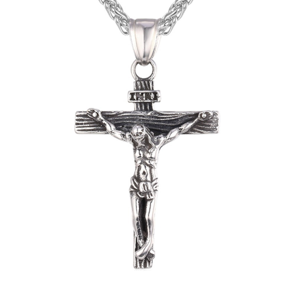 Vintage Cross Pendant Necklace for Men