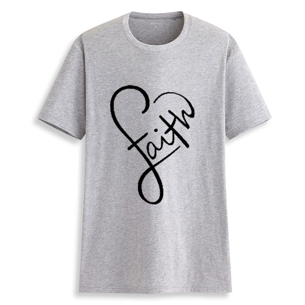 Women's Summer Fashion Cross Faith T-Shirt, Short Sleeve